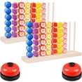 thumbnail image 1 of Color Pile Up Challenge Game with Victory Bell Fast Reaction Stacking Game Family Tabletop Competition Game for Parties and Game Night, 1 of 7