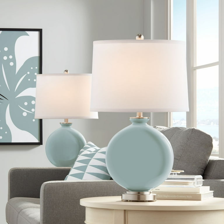 Color Plus Aqua Sphere Carrie Table Lamps Set of 2 Walmart