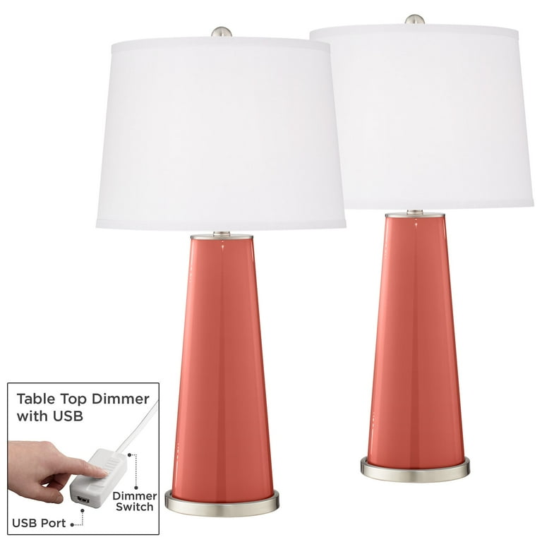Coral color table lamp hot sale