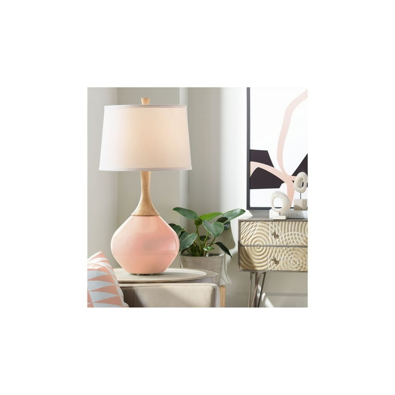 Color Plus Wexler Mellow Coral Pink Modern Table Lamp