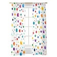 thumbnail image 1 of Color Polka Dot Sheer Curtains 2 Panels Set Abstract Watercolor Bubbles Modern Lihgt Filtering Rod Pocket Voile Drape, Semi Sheer Window Curtains for Bedroom Living Room, 52"x108", 1 of 5
