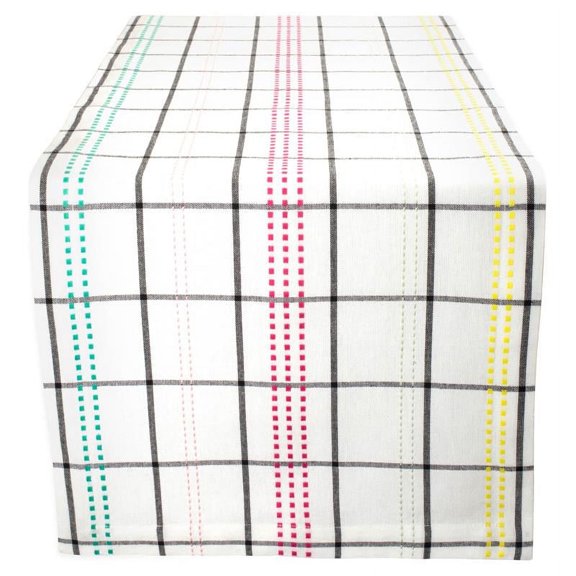 Color Pop Plaid Table Runner 14x108