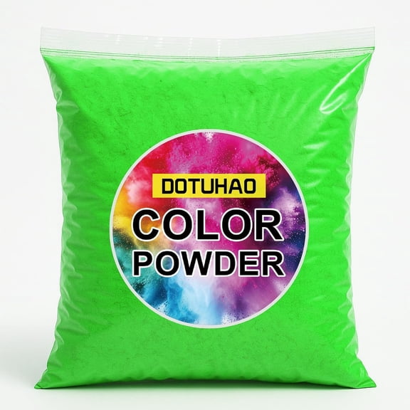 Color Powder - 2 LB Green Color Run Powders, Holi Powder for Colored Toss, and Car Burnout, Holi Festival, Parties, Colors Wars, Fun Runs, Summer Camps, Festivals (Green,2LB)