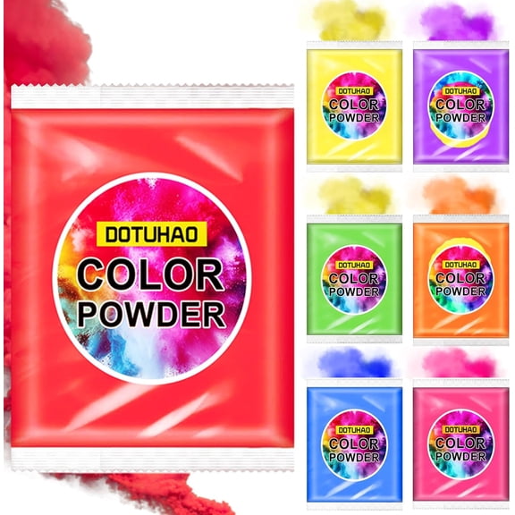 Color Powder - 7 Color Run Powders, 3.5oz / 100g of Each Color, Holi Powder, Perfect for Colored Toss, and Car Burnout, Holi Festival, Parties, Colors Wars, Fun Runs, Summer Camps, Festivals