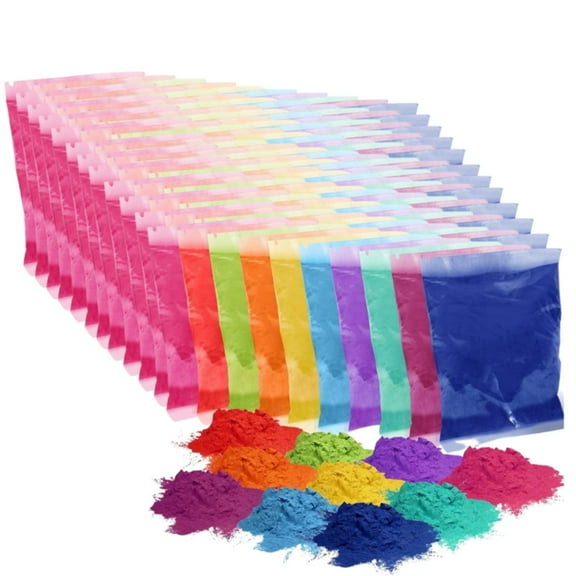 Color Powder Packets by Chameleon Colors - 120 Individual Assorted Holi Powder Bags - 100 Grams Each - 10 Color Variety