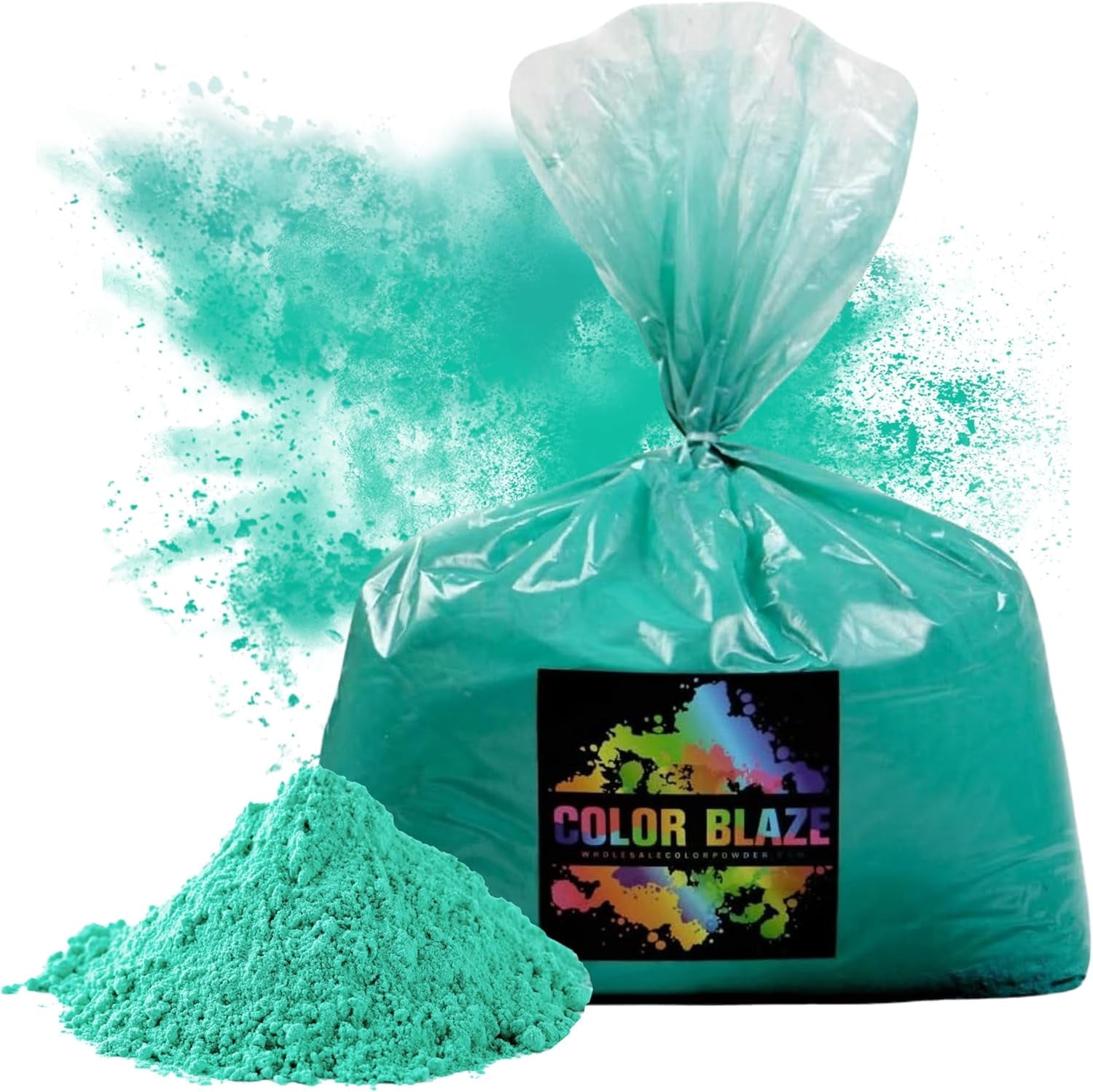 Color Powder Teal - 5 Pounds - Ideal for Fun Runs, Holi Festivals, Color Wars and more!
