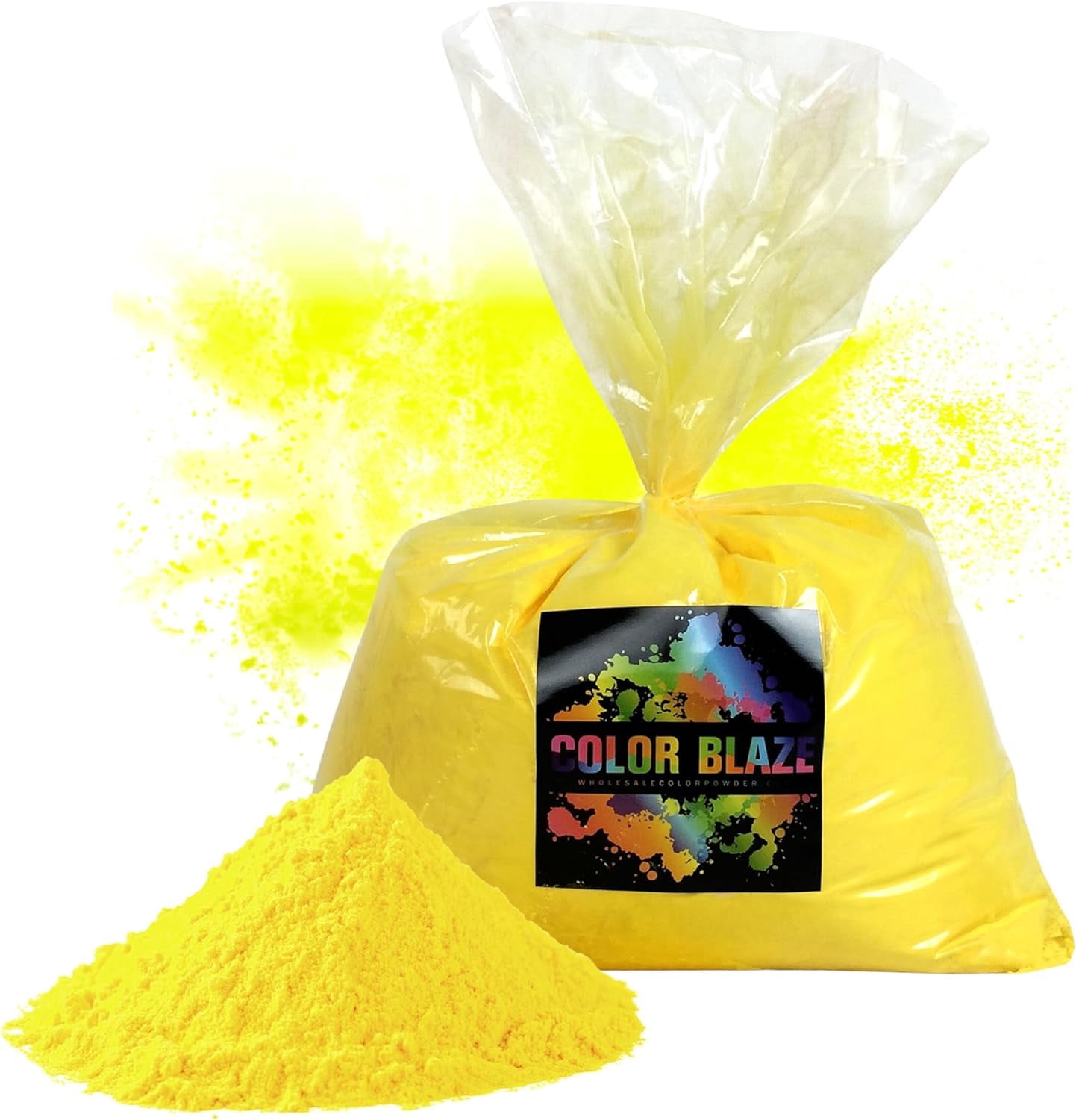 Color Powder Yellow- 5 Pounds - Ideal for Fun Runs, Holi Festivals, Color Wars and more!