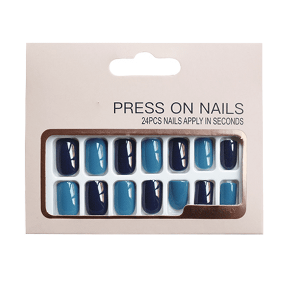 Color Press-On Manicure,Solid Color Mani