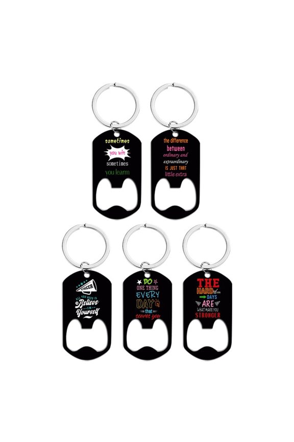 Color-Printed Metal Keychain Positive and Uplifting Commemorative Engraving Holiday Gift Metal Keychain