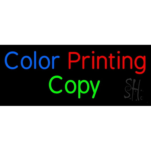 Color Printing Copy LED Neon Sign 13 x 32 - inches, Clear Edge Cut Acrylic Backing, with Dimmer - Bright and Premium built indoor LED Neon Sign for Computer & Electronics store decor.