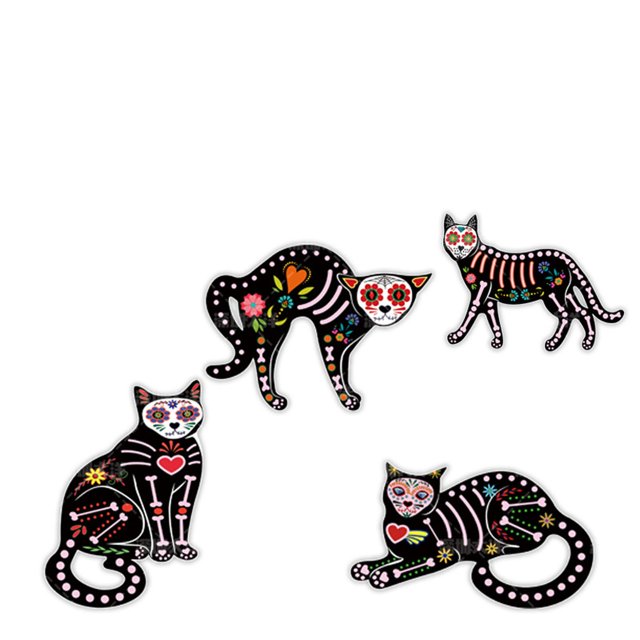 Color Printing Flower Cat Garden Card Yard Garden Picket Fence Edging