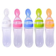 COLORPROFITKIDS Color Profit Kids Baby Silicone Squeeze Feeding Bottle Newborn Tableware Tools for Baby Infant Feeder with Dispensing Spoon