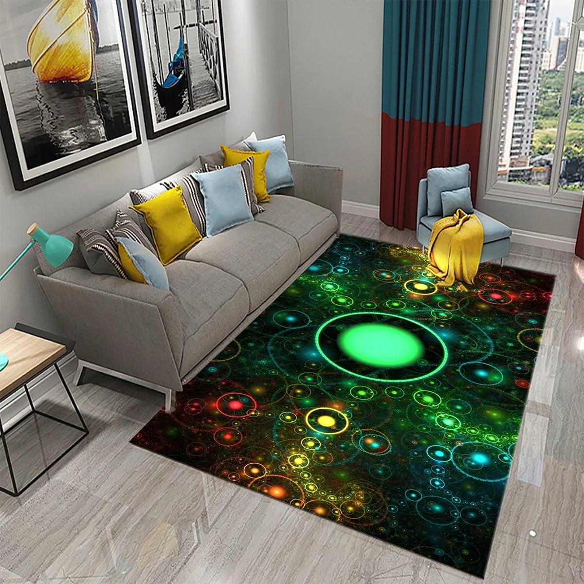 Abstract Geometric Colorful Floor Mat