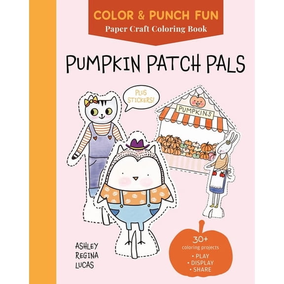 Color & Punch Fun Pumpkin Patch Pals: Paper Craft Coloring Book, Book 1, (Paperback)