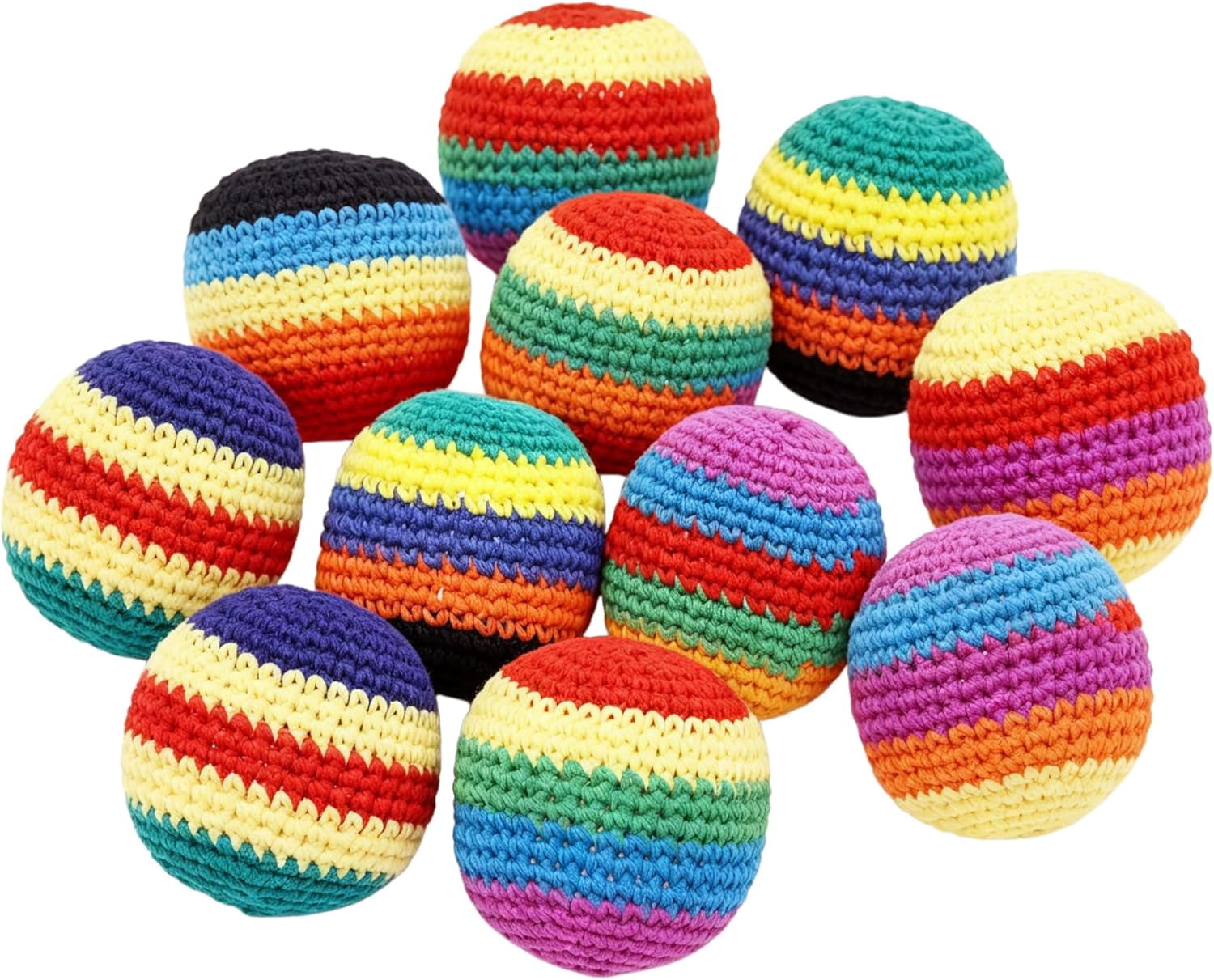 Color Random Footbags Purely Handmade Balls for Adults Multiple Colors are Suitable for Beginners, Coordinating Balance Exercises