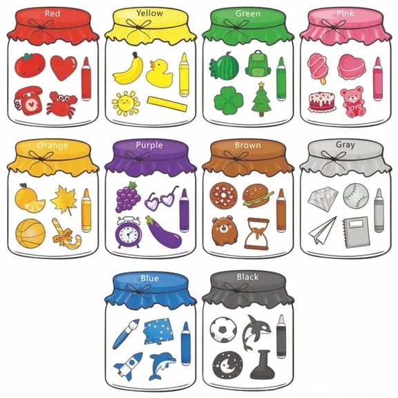 Color Recognition Magnetic Sorting Set for Toddlers 1-3, Set for Color Sorting Fun on Refrigerators and Whiteboards