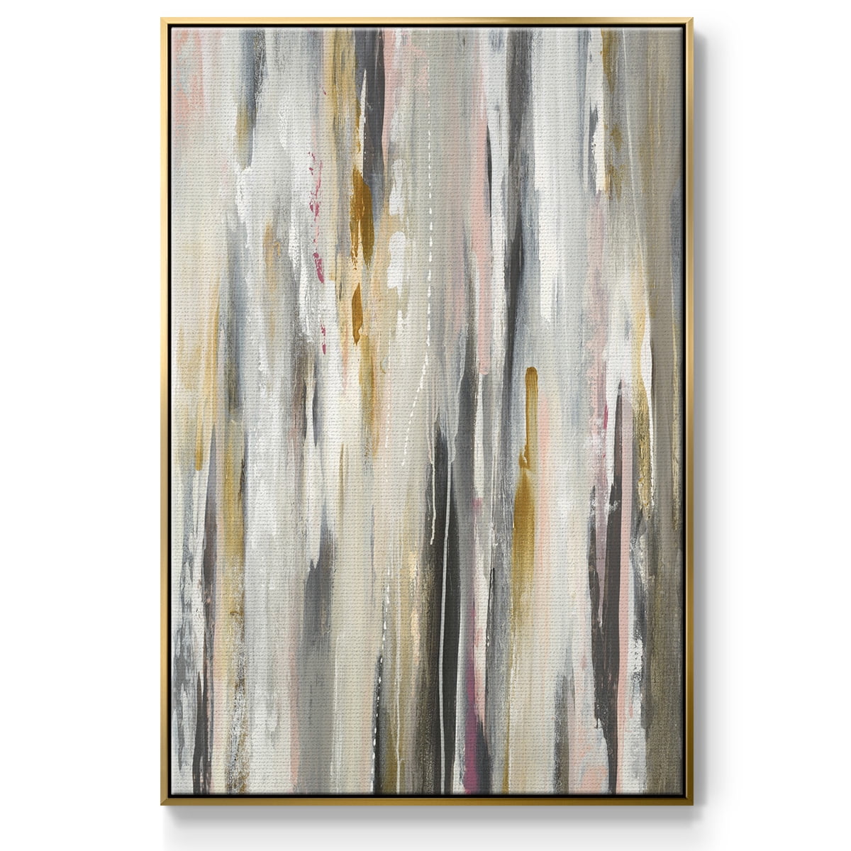 Color Ripple Framed Premium Gallery Wrapped Canvas - Ready to Hang - 25 x 37 - Gold Floating Frame