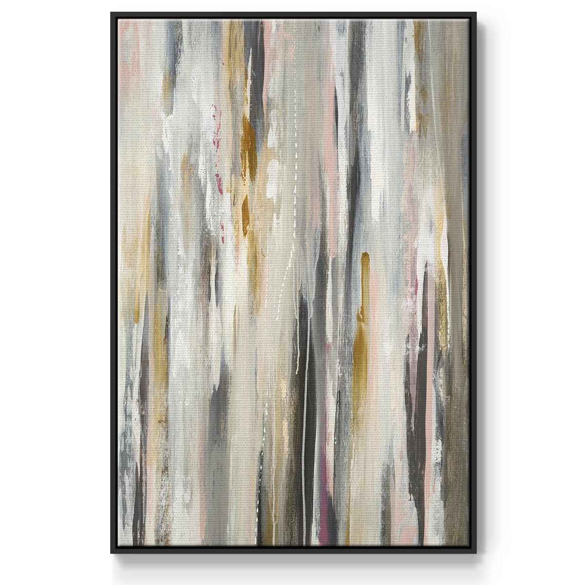 Color Ripple Framed Premium Gallery Wrapped Canvas - Ready to Hang - 27 x 41 - Black Floating Frame