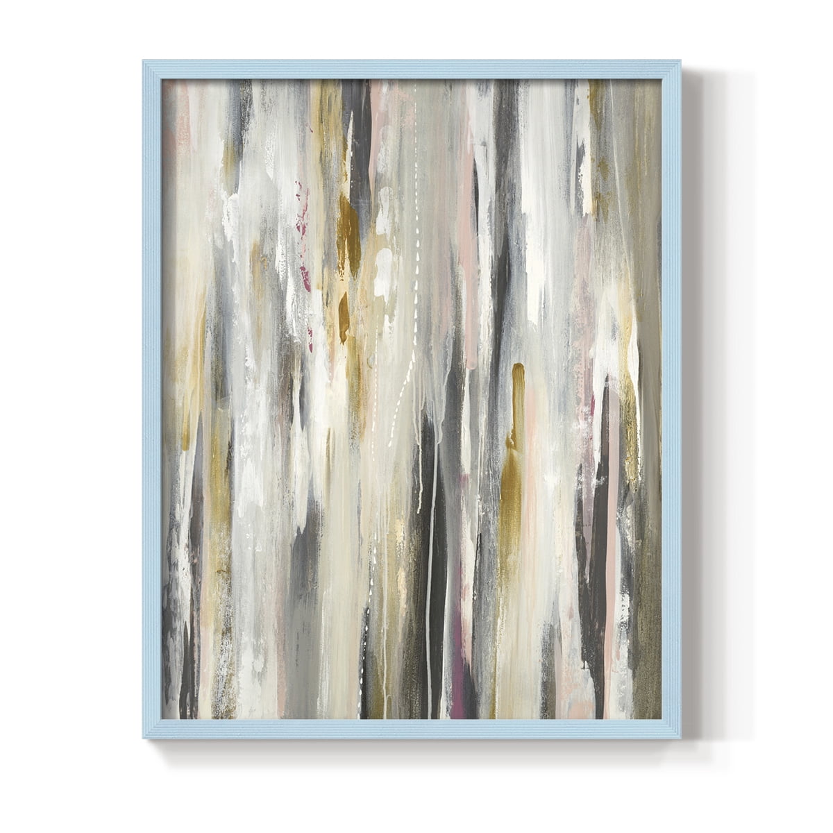 Color Ripple Framed Print in Blue Solid Wood Framed Print No Nail Hanging