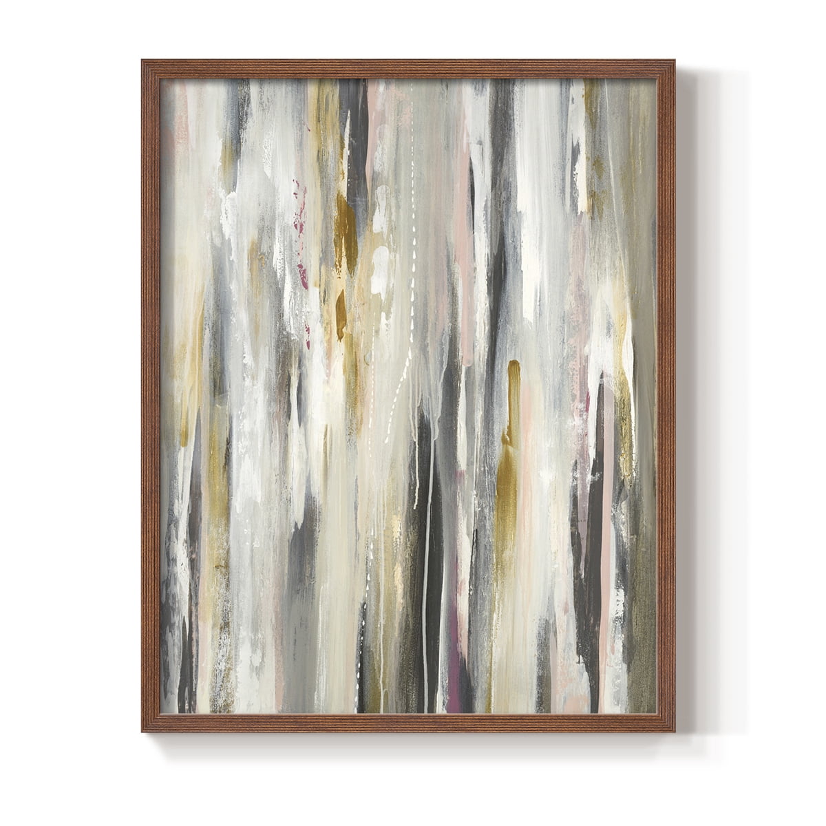 Color Ripple Framed Print in Brown Solid Wood Framed Print No Nail Hanging