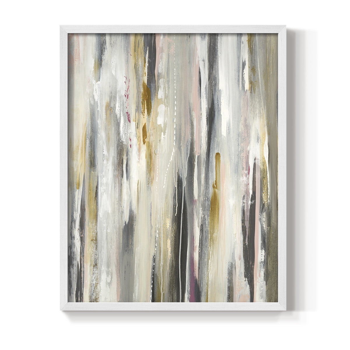 Color Ripple Framed Print in White Solid Wood Framed Print No Nail Hanging