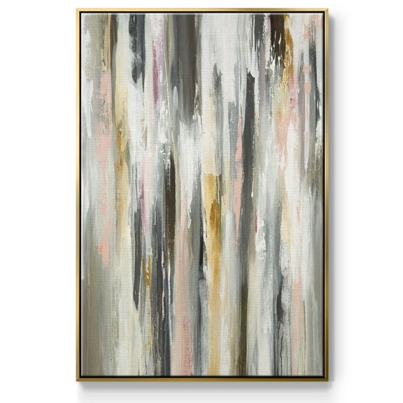 Color Ripple II Framed Premium Gallery Wrapped Canvas - Ready to Hang - 17 x 25 - Gold Floating Frame