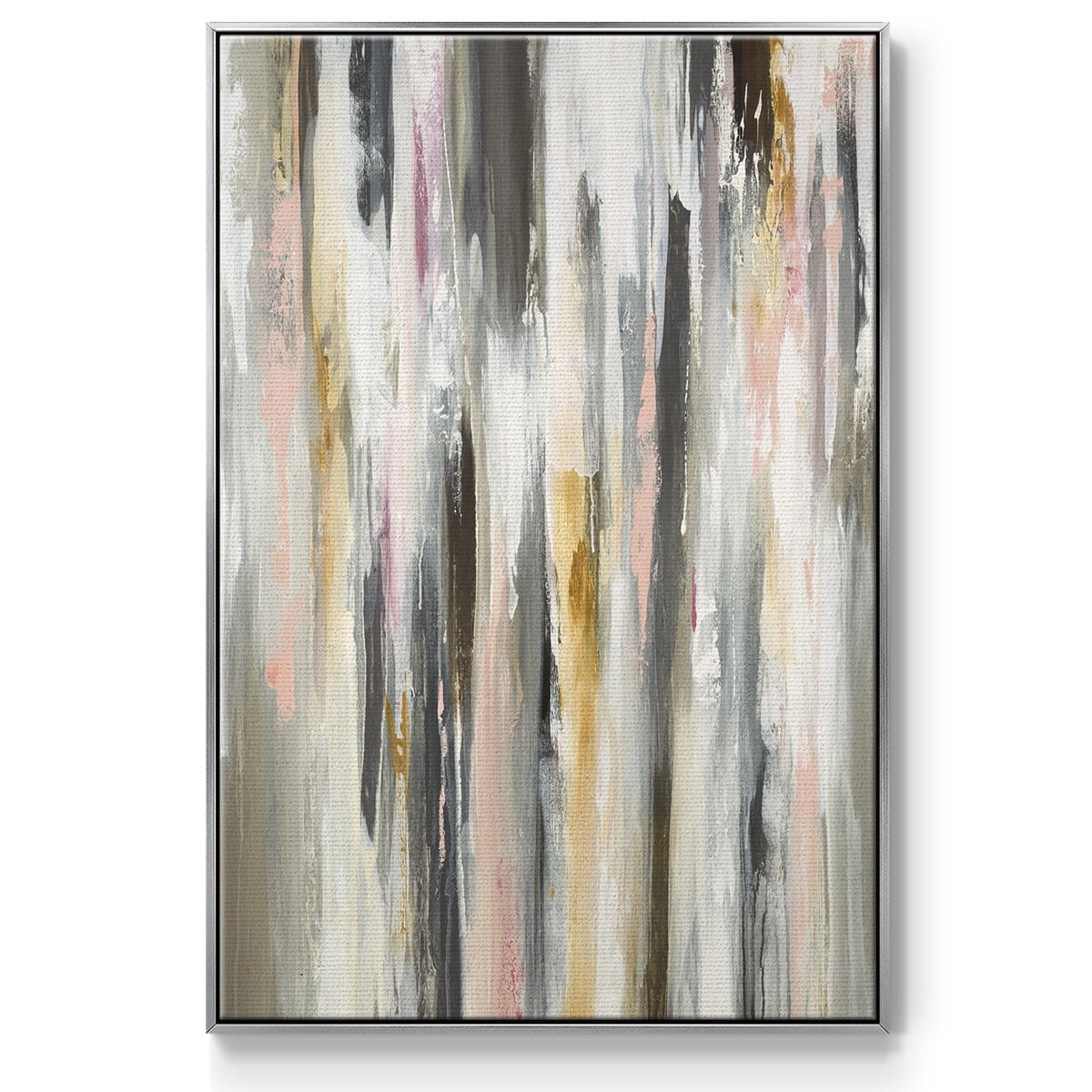 Color Ripple II Framed Premium Gallery Wrapped Canvas - Ready to Hang - 27 x 41 - Silver Floating Frame