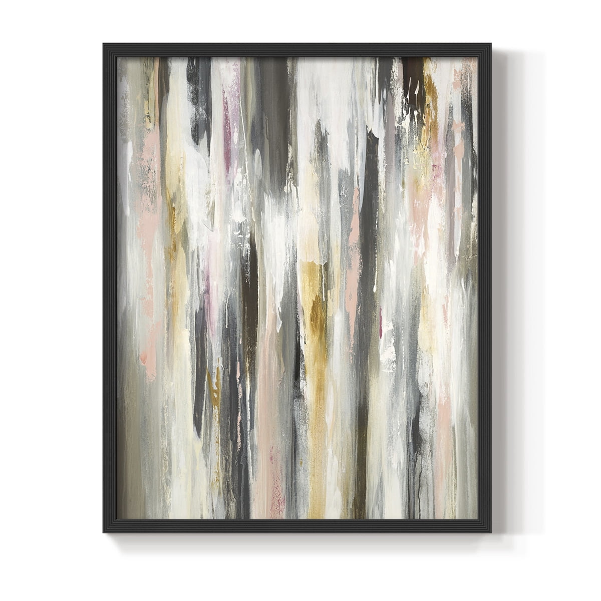 Color Ripple II Framed Print in Black Solid Wood Framed Print No Nail Hanging