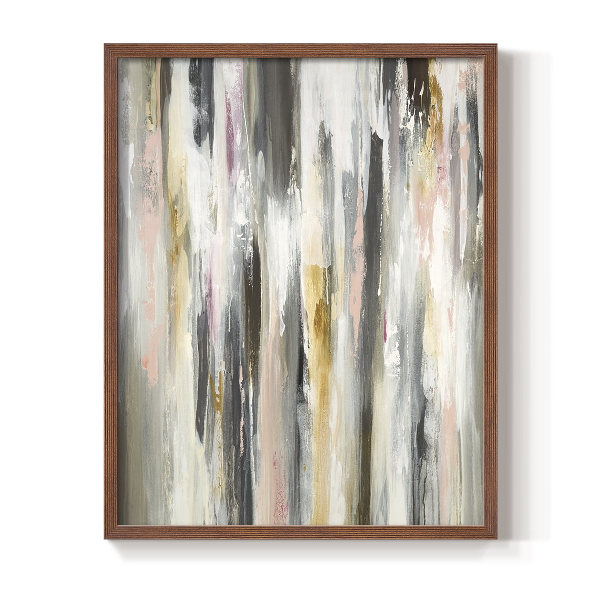 Color Ripple II Framed Print in Brown Solid Wood Framed Print No Nail Hanging