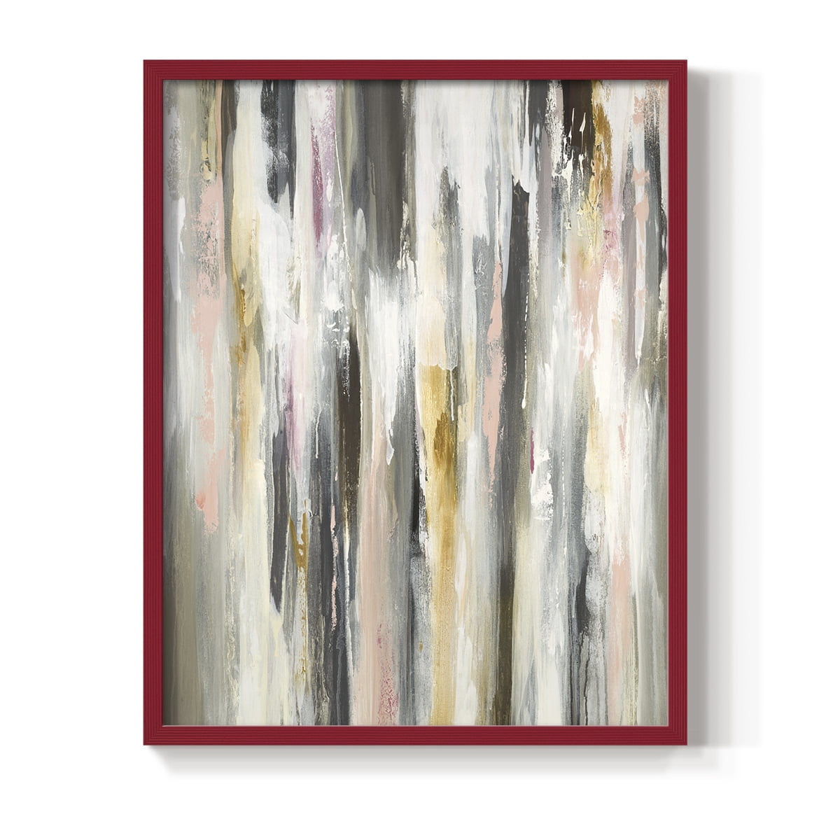 Color Ripple II Framed Print in Red Solid Wood Framed Print No Nail Hanging