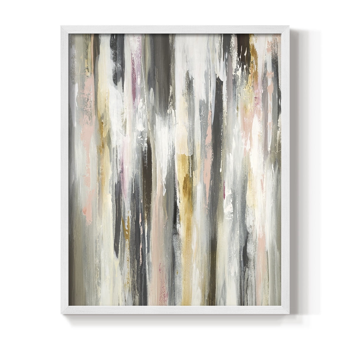 Color Ripple II Framed Print in White Solid Wood Framed Print No Nail Hanging