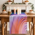 Color Ripples Dining Table Runner, Abstract Modern Pink Red Purple ...