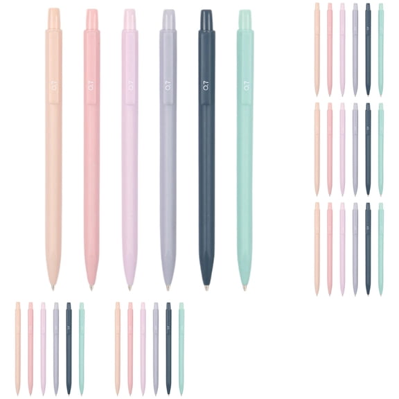 Color Rollerball Pens 6 Pack 0.5mm Full Needle Black Quick Drying Ink Student & Stationery Set(1ml), 6-Pack Rollerball Pens, 0.5mm Quick Drying Pen, Large Capacity Gel Pen