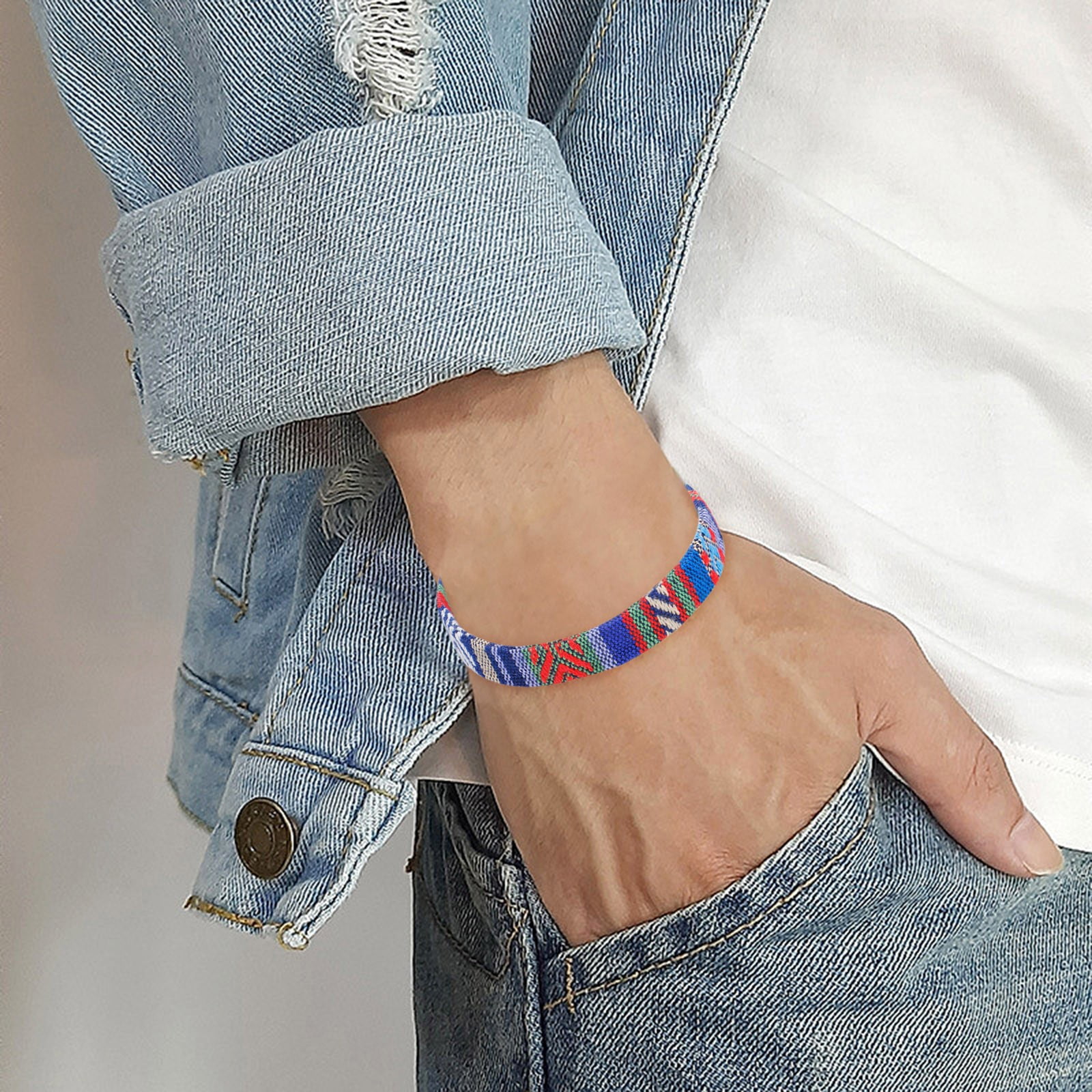 Color Rope Woven Bohemia Bracelet Adjustable Boho Surfer Bracelet For