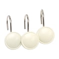 thumbnail image 1 of "Color Rounds" Resin Shower Curtain Hooks in Bone, 1 of 2