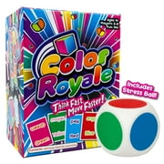 Color Royale Family Card Game - Fun Fast-Paced Party Game with Included Stress Ball Dice - Multiple Games in One - 4+ Ages