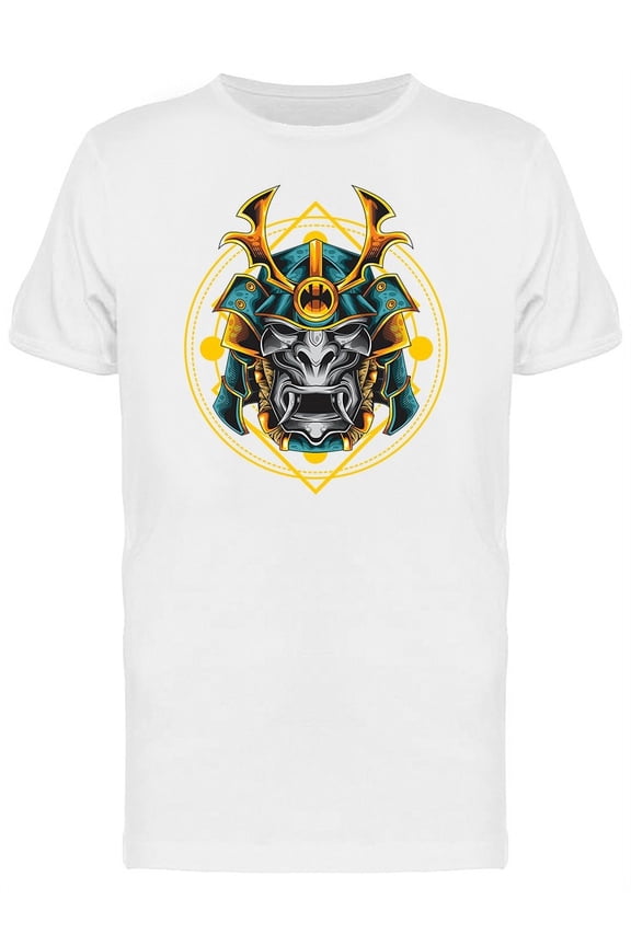 Color Samurai Head T-Shirt Men -Image by Shutterstock, Male x-Large