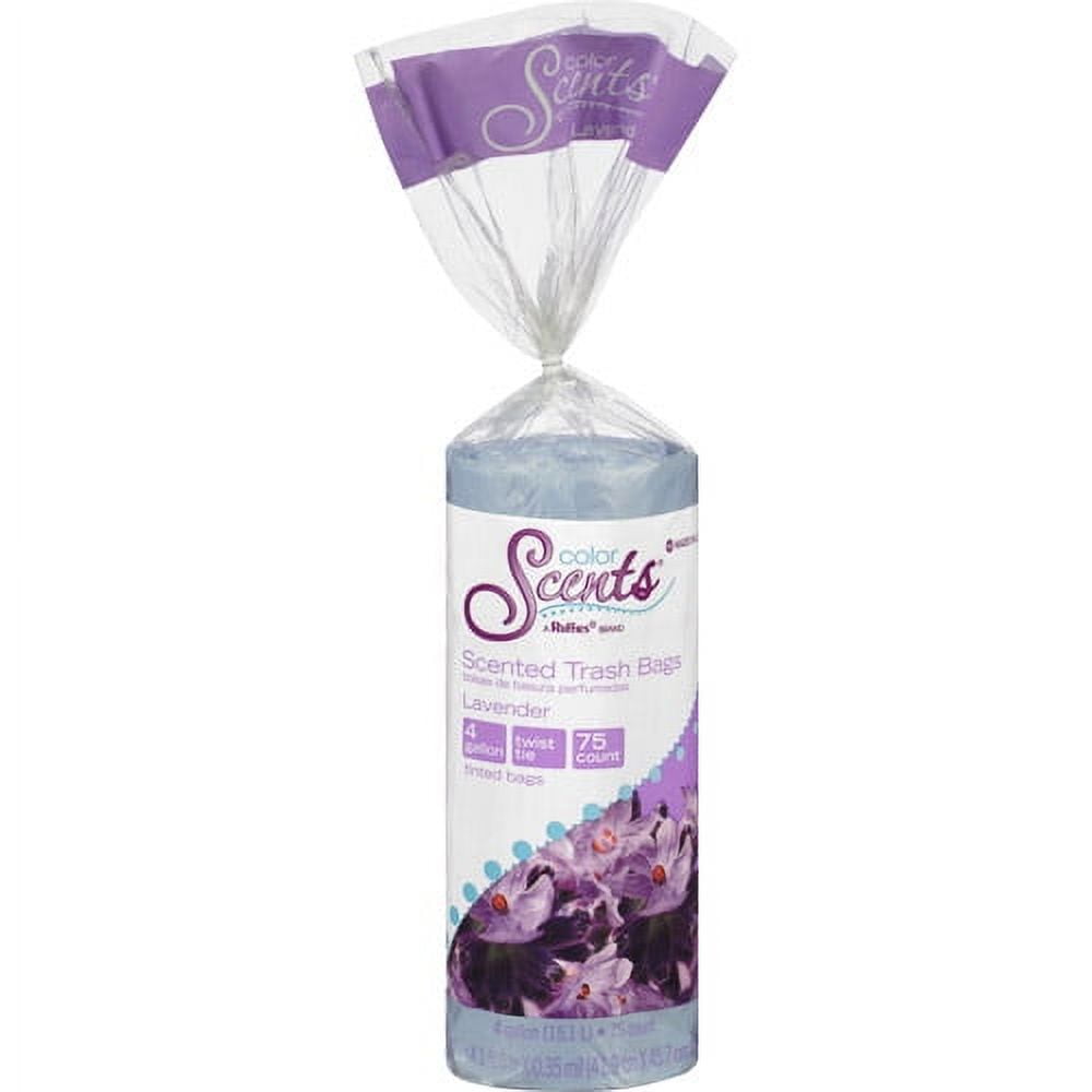 1607930 Color Scents 4 gal Lavender Scent Trash Bags - 8 PACKS OF 60 Bags  EA