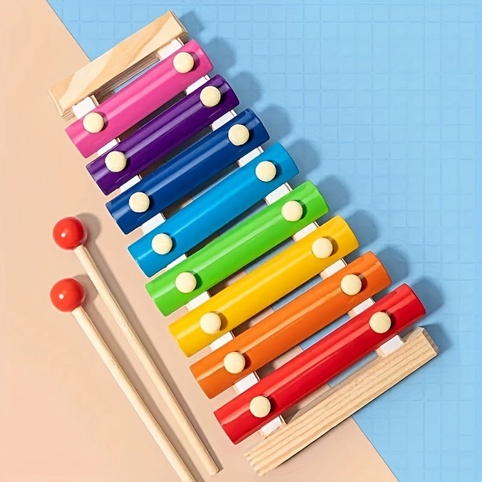 Color Scissor Wooden Xylophone Toy for Kids Educational Musical