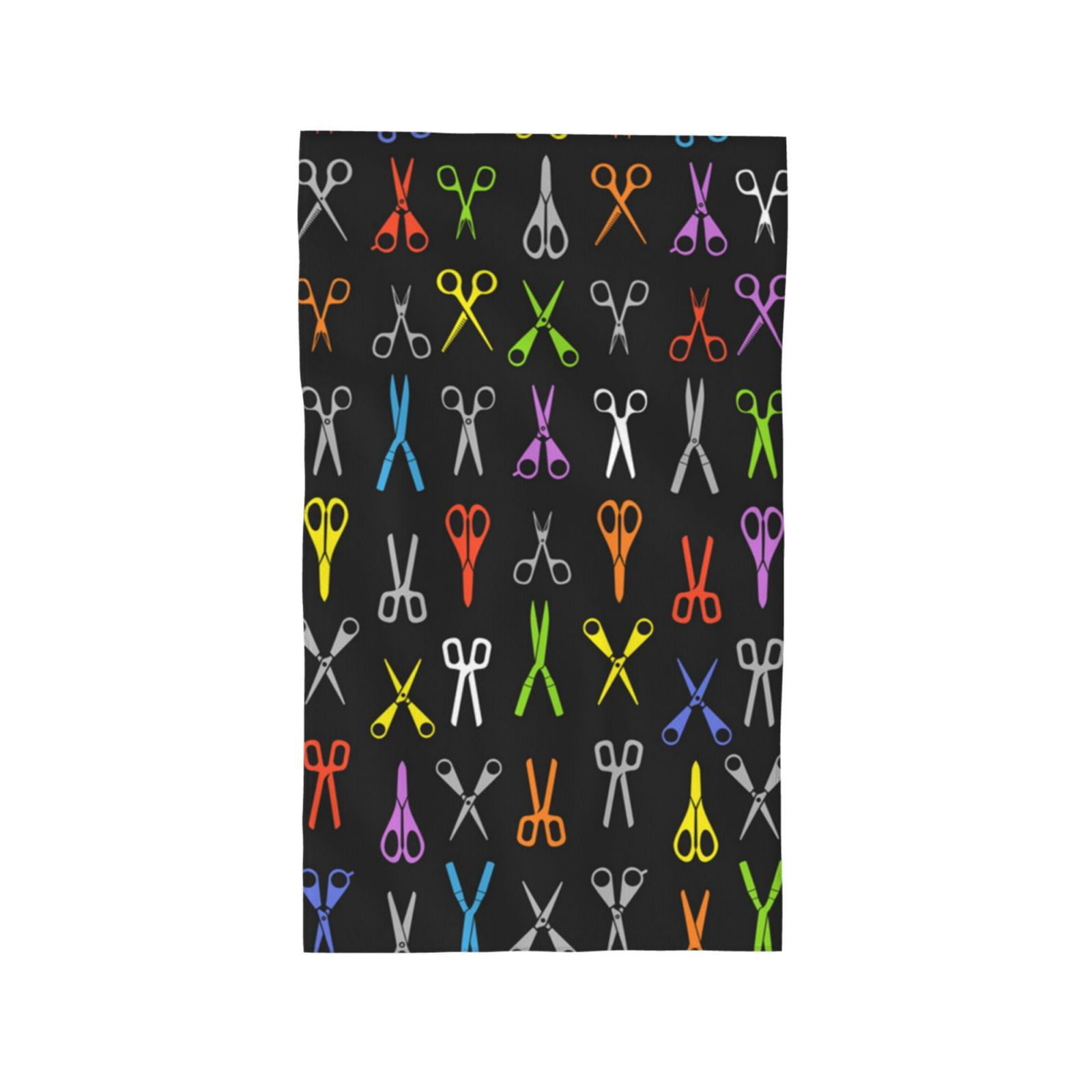 Color Scissors Hair Stylist Salon 27.5" x 16" Ultra Soft Hand Towel, Face Wash Cloth for Bathroom, Gym, Travel, Pool
