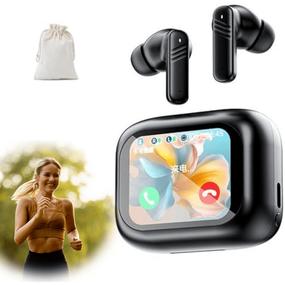 Color Screen Noise-Canceling Translation Headphones, 2026new HD Color Screen, Intelligent Noise Reduction, Ai Translation Headphones, Three Modes , AI Translation Earbuds