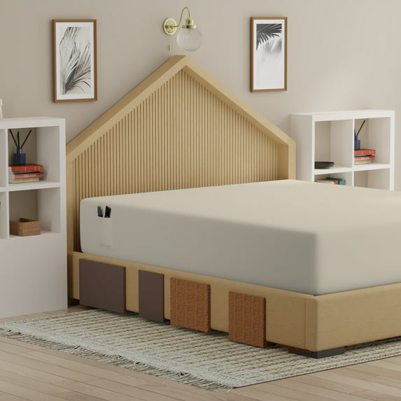 Color Sense 100% Cotton Percale Cool & Crisp 2-Piece Fitted Bedsheet Set Twin Ivory