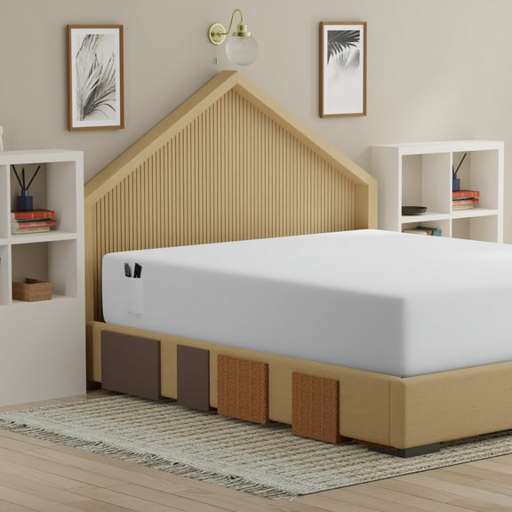 Color Sense 100% Cotton Percale Cool & Crisp 2-Piece Fitted Bedsheet Set Twin White