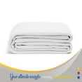 thumbnail image 1 of Color Sense 100% Cotton Basket Weave Throw Blanket- Lightweight, Soft and Warm for Couch, Sofa and Bed- Full/Queen (90"X90") White, 1 of 7