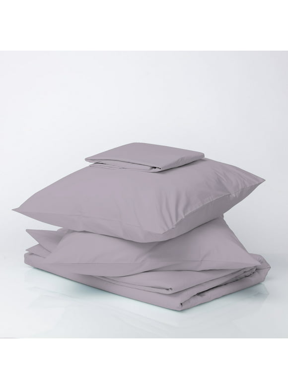 Color Sense Brushed Cotton Blend Percale Sheet Set Twin XL Lavender