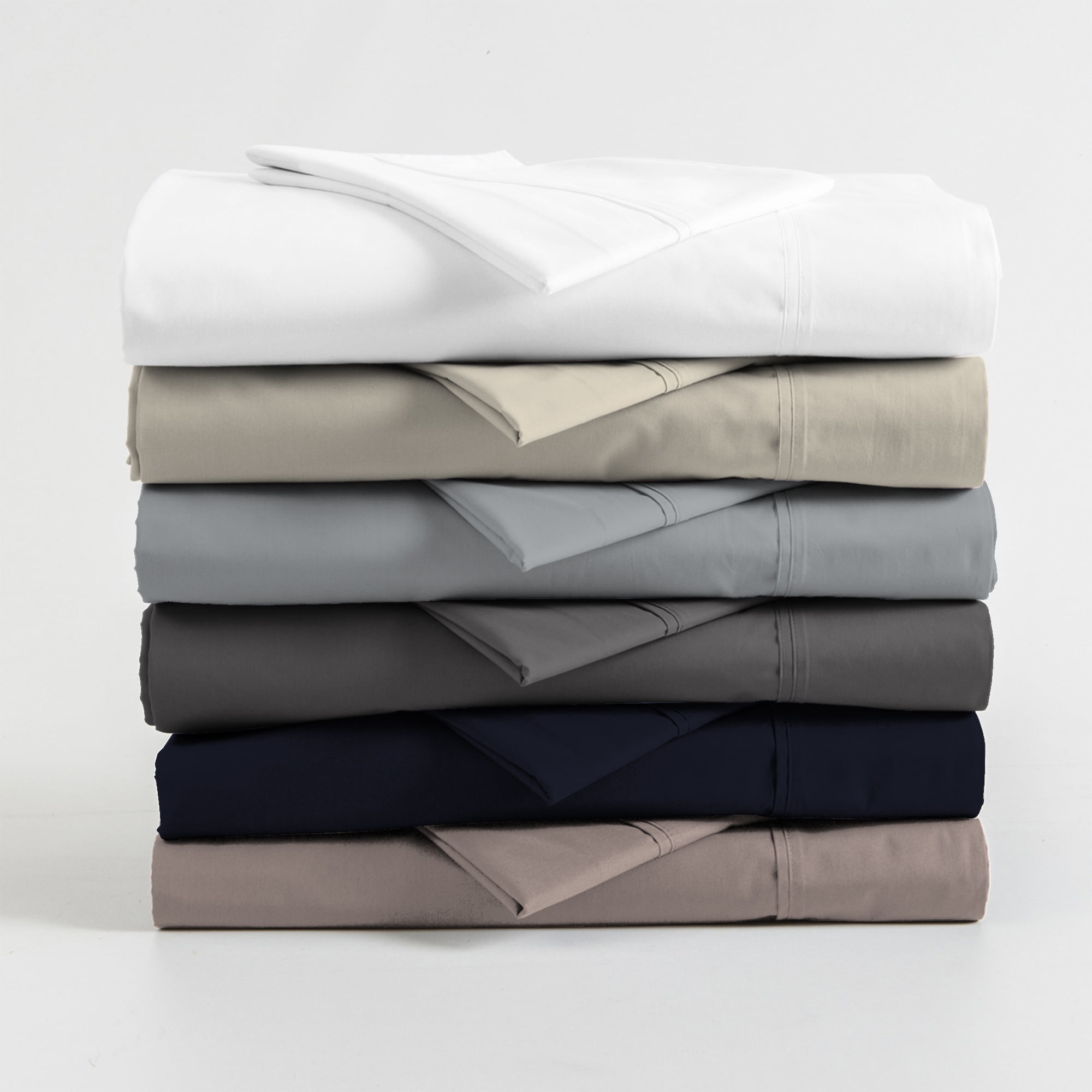 Light Gray Queen Cotton Percale Soft Sheet Set for Kids and Adults