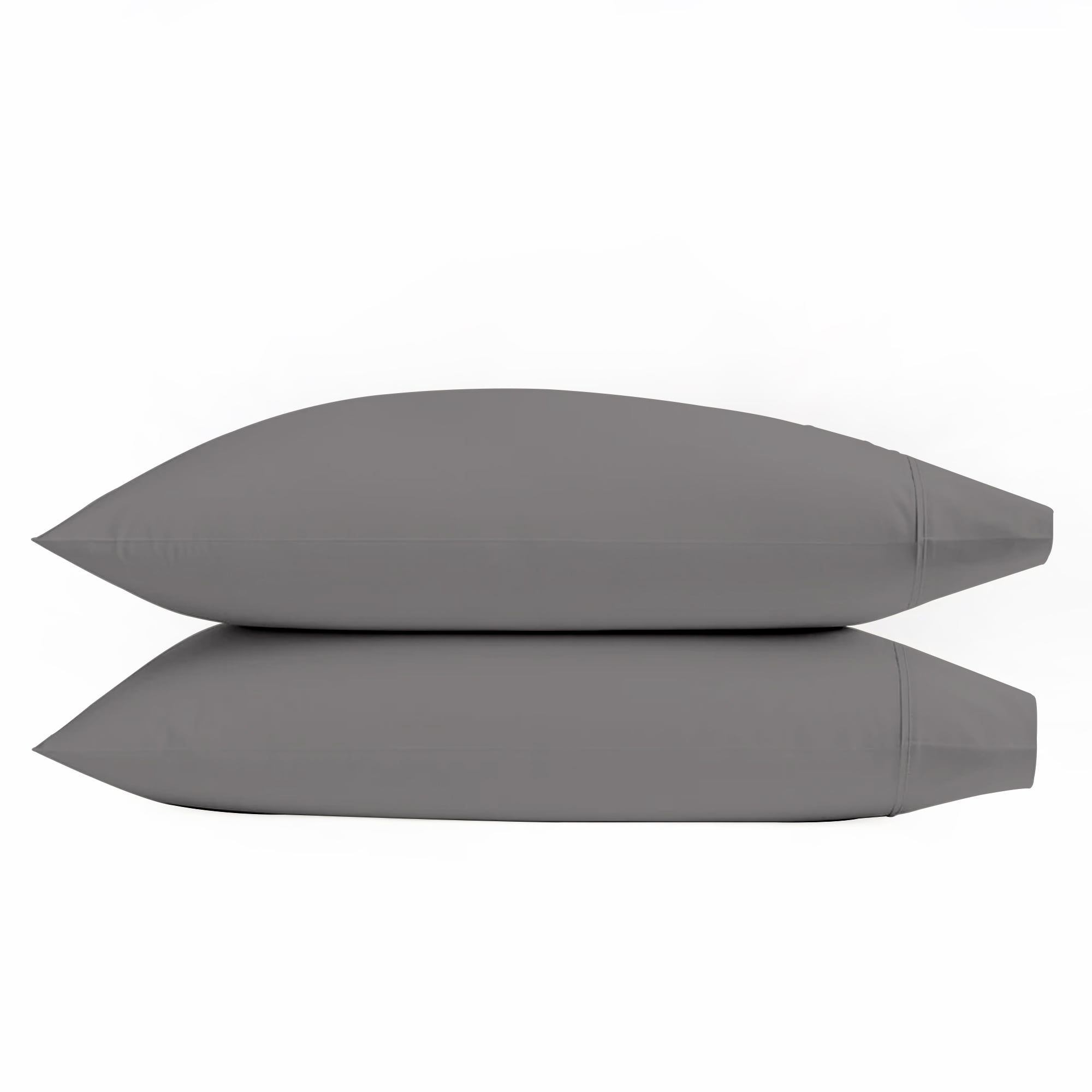 Classic Embroidered Cotton Percale Standard/Queen Pillowcase Set, Dark Gray