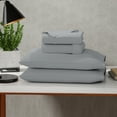 thumbnail image 1 of Color Sense Soft Finish Microfiber Percale Queen Bed Sheet Set – 4-Piece Lightweight, Wrinkle-Resistant, Quick-Dry, Cloudy Gray, 1 of 9