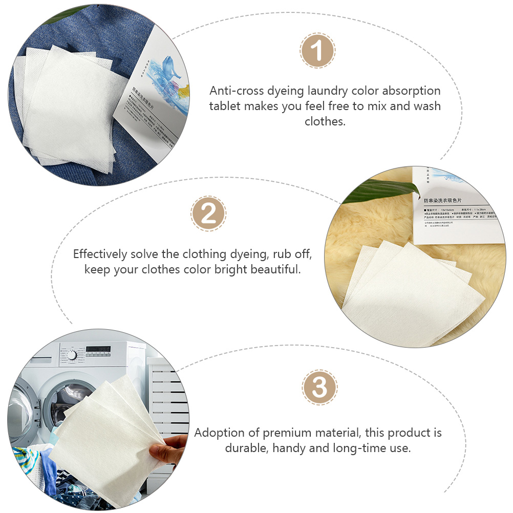 Color Sheets Dye Catcher Trapping Washing Clothes Stain Remover Catcher
