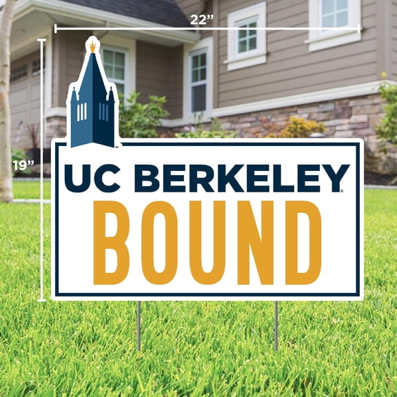 Color Shock Products University Bound Lawn Sign Compatible with University of California Berkeley